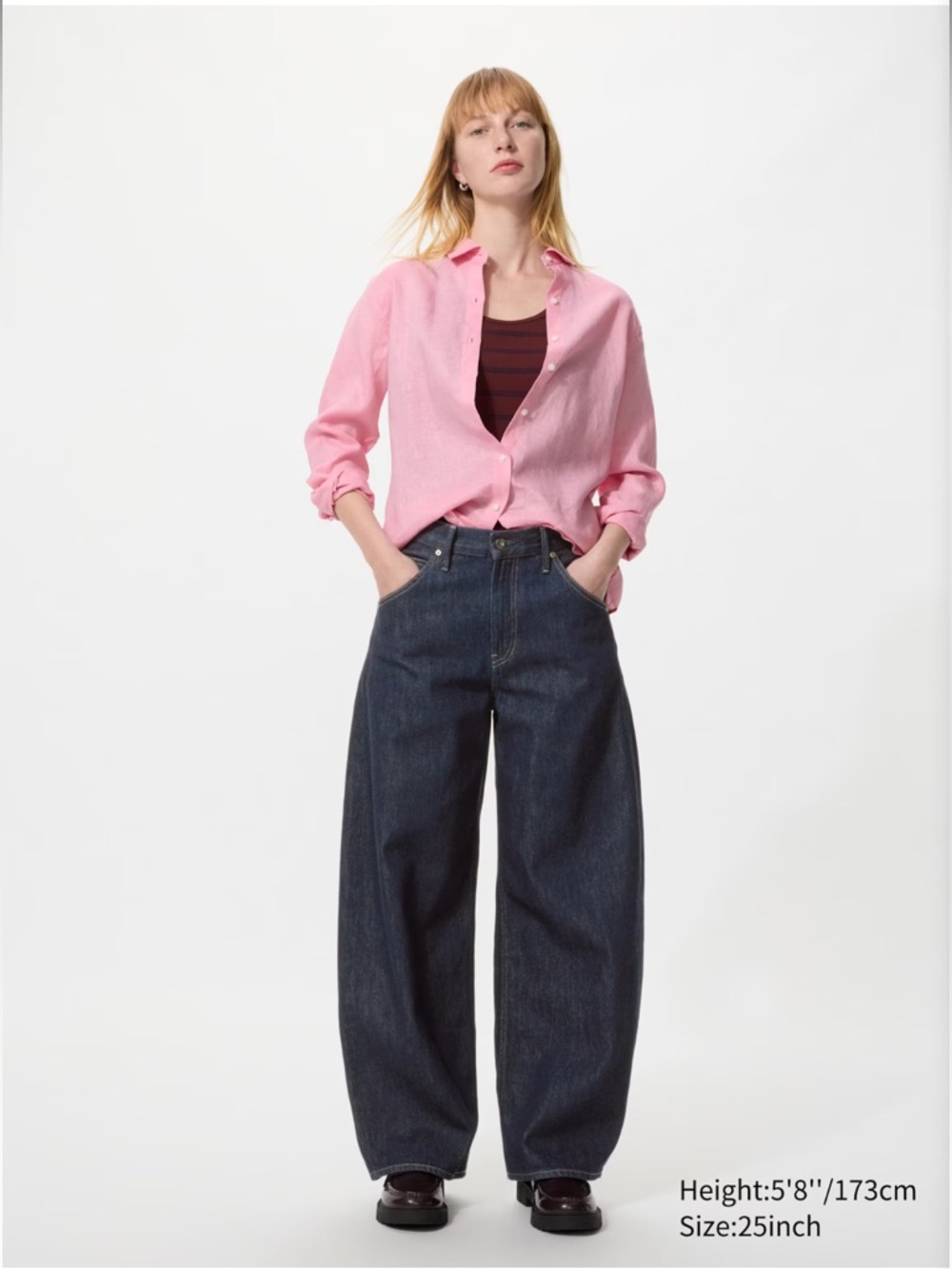 Uniqlo - Barrel Jeans (Color: 69 Navy, W: 27)